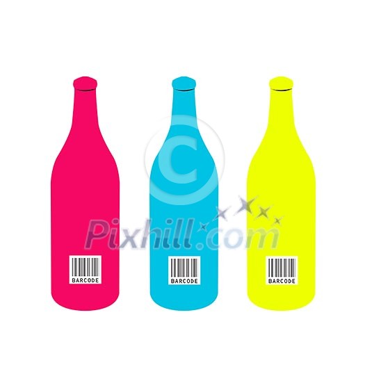 bottle of wine with bar code bottle of wine with bar code