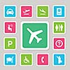 Airport icons set for use 