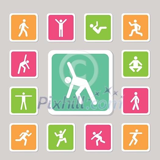 icon action exercise for use icon action exercise for use