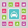 Icon Set Traffic on  Isolated white background