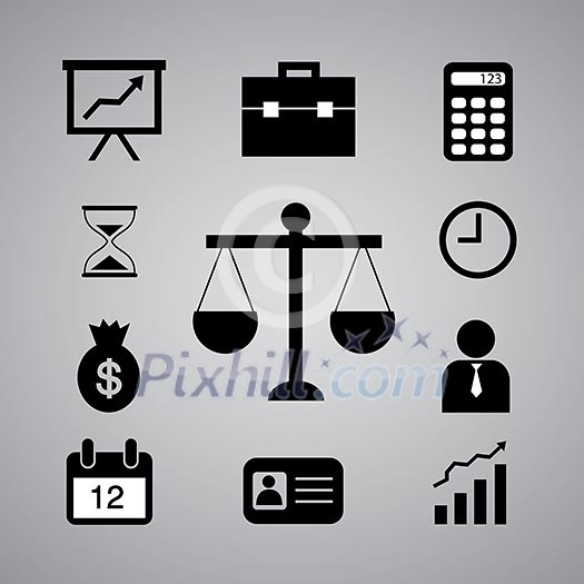 business symbol on gray background business symbol on gray background