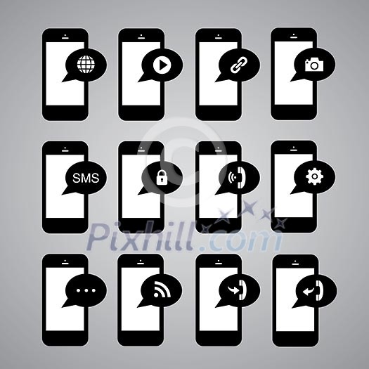 technology symbol on gray background technology symbol on gray background