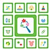 icon acessories set for baby