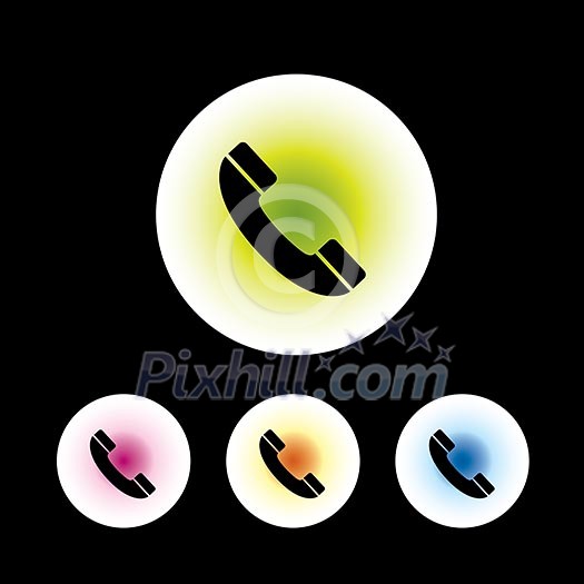 icon set in black background for use icon set in black background for use