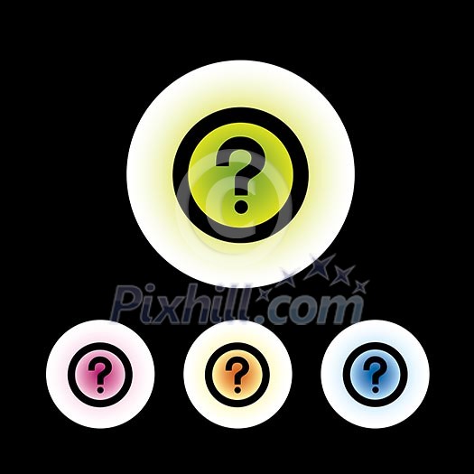 icon set in black background for use icon set in black background for use
