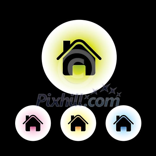 icon set in black background for use icon set in black background for use