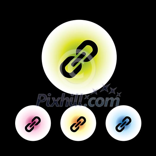 icon set in black background for use icon set in black background for use