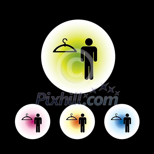 icon set in black background for use icon set in black background for use