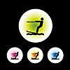 icon set in black background for use