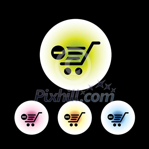 icon set in black background for use icon set in black background for use