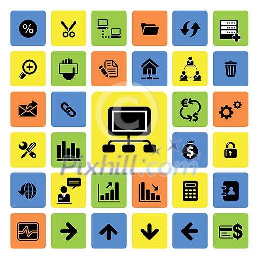 Business and web icons set for use Business and web icons set for use