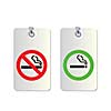 No smoking and Smoking area labels