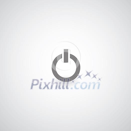 power off symbol on gray background power off symbol on gray background