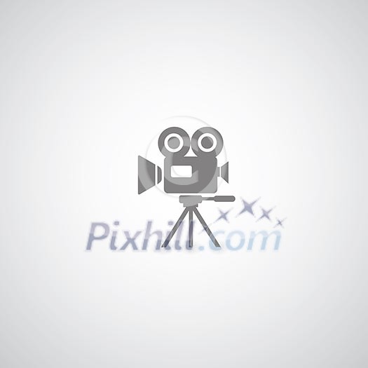 movie symbol on gray background movie symbol on gray background