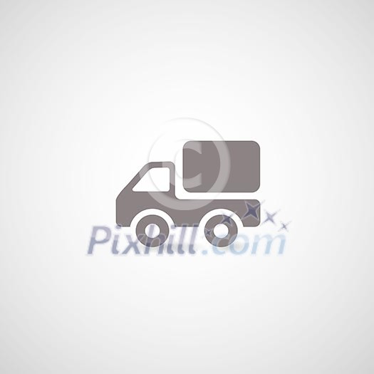 truck symbol on gray background truck symbol on gray background