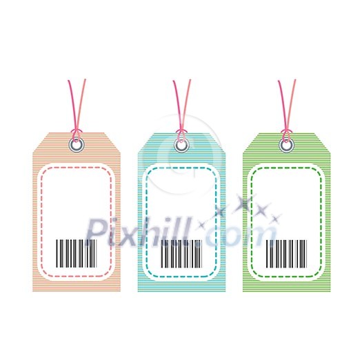 Tag barcodes on white background Tag barcodes on white background