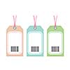 Tag barcodes on white background