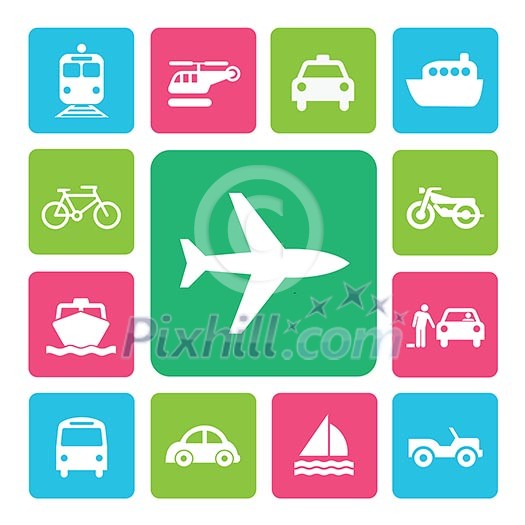 Icon Set Traffic on Isolated white background Icon Set Traffic on Isolated white background