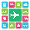 Icon Set Traffic on  Isolated white background