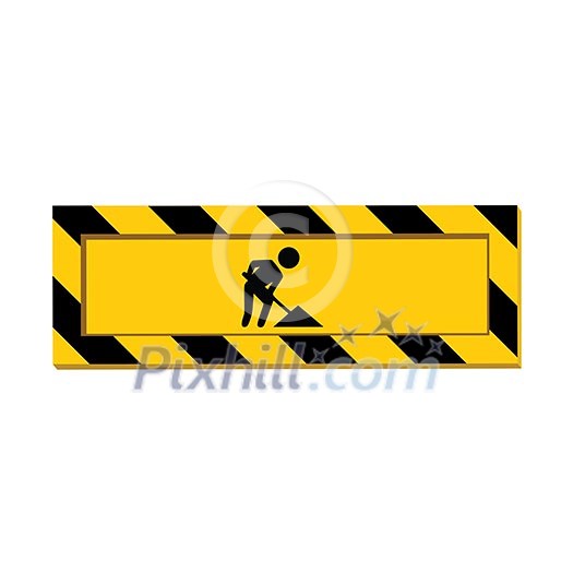 Vector sign under construction on white background Vector sign under construction on white background