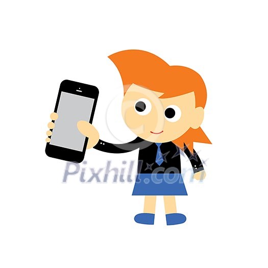 businesswoman vector cartoon style for use