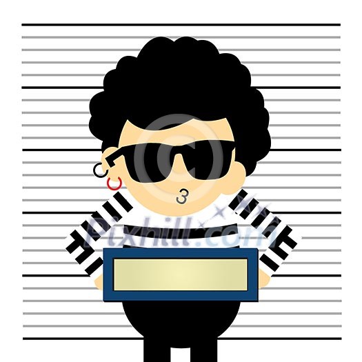 Prisoner vector cartoon style for use