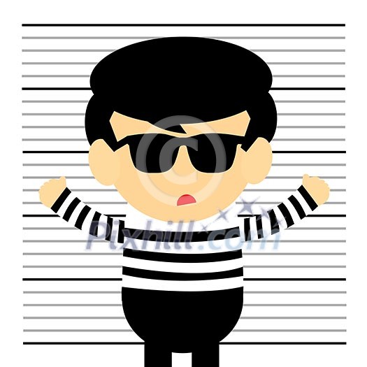 Prisoner cartoon style for use