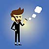 Smoking man vector cartoon style