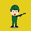 Soldier vector cartoon style for use