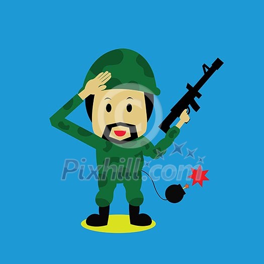 Soldier vector cartoon style for use Soldier vector cartoon style for use