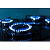 FLames of gas stove (shallow DOF)