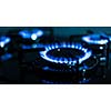 FLames of gas stove (shallow DOF)