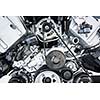 Car Engine - Modern powerful car engine(motor unit - clean and shiny