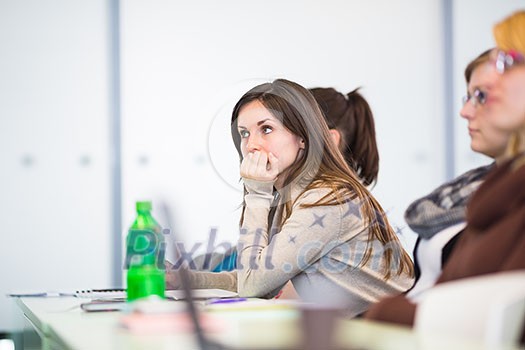 Students in class (color toned image)