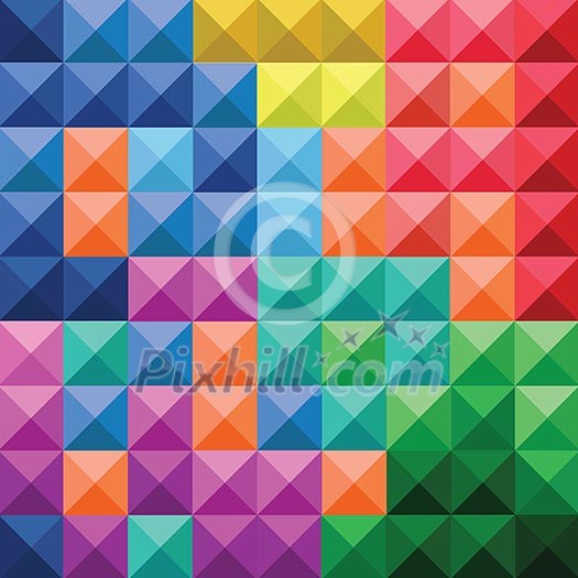 Abstract colorful squares pattern for background