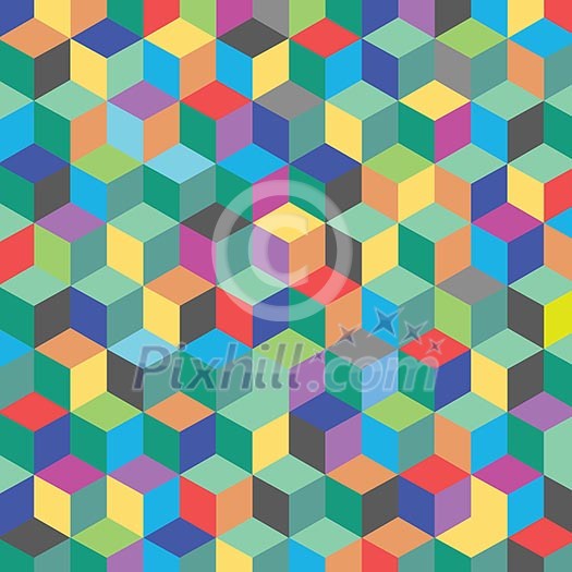 color hexagon abstract for background  