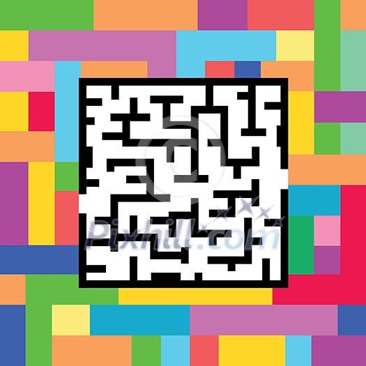 maze against on colorful background 