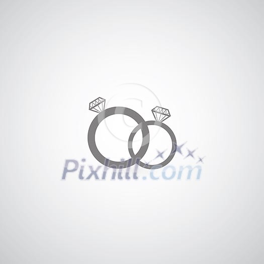 couple diamond engagement ring vector symbol couple diamond engagement ring vector symbol