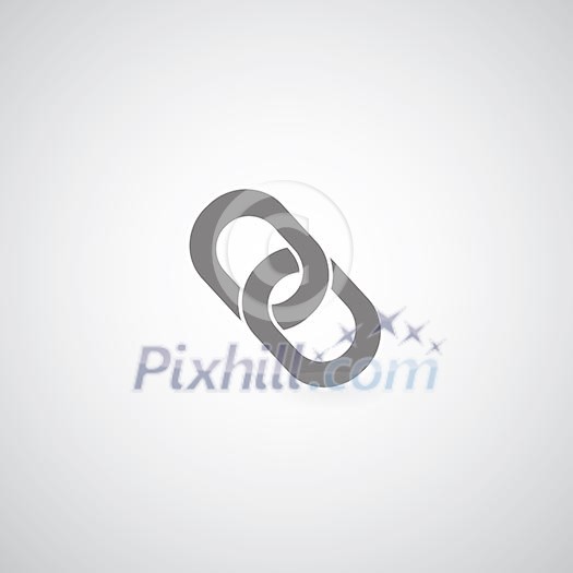 chain symbol on gray background chain symbol on gray background