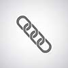 chain symbol on gray background 