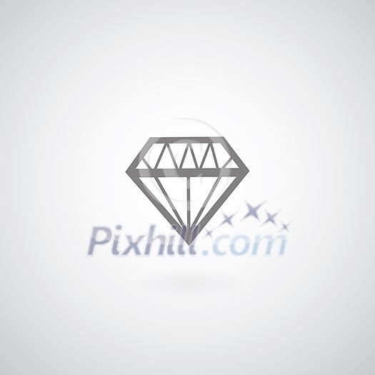 vector diamond symbol on gray background vector diamond symbol on gray background