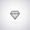 vector diamond symbol on gray background 