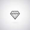 vector diamond symbol on gray background 