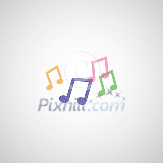 Music symbol on gray background Music symbol on gray background