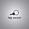 top secret symbol on gray background 