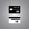 Credit cards symbol on gray background