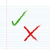 check marks symbol on  paper seamless 