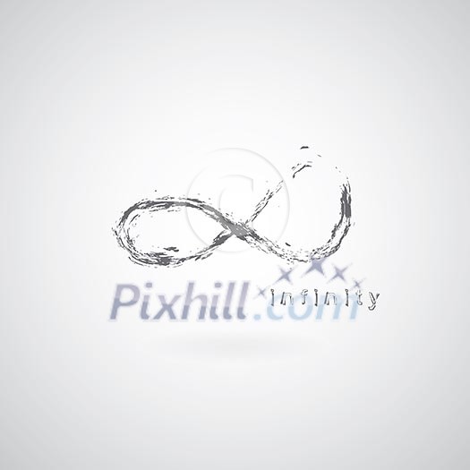 infinity symbol on gray background infinity symbol on gray background