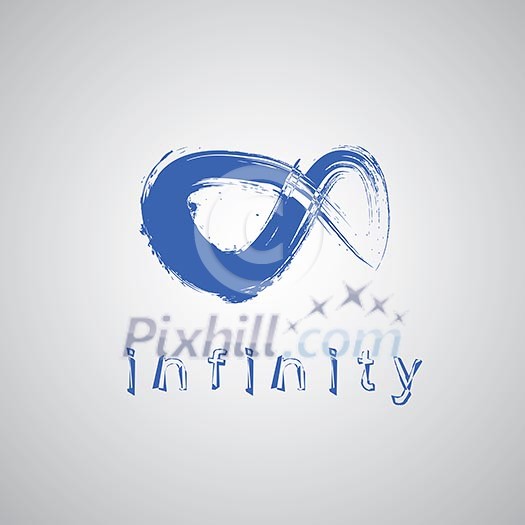 infinity symbol on gray background infinity symbol on gray background