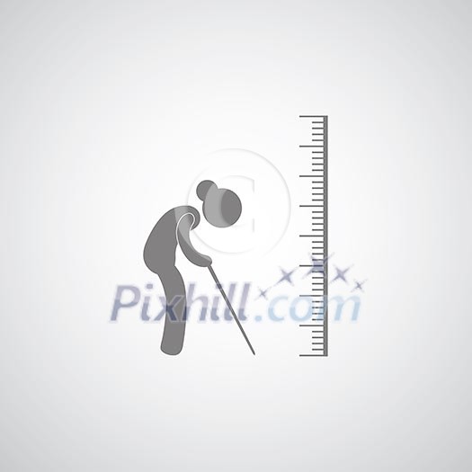 scale symbol for elder on gray background scale symbol for elder on gray background